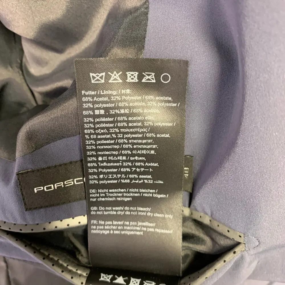 PORSCHE DESIGN Size 38 Navy Polyamide Blend Sport Coat